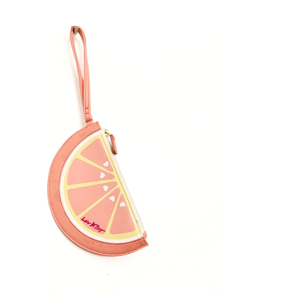 Luv Betsey Johnson Orange Slice Wristlet Coin Bag